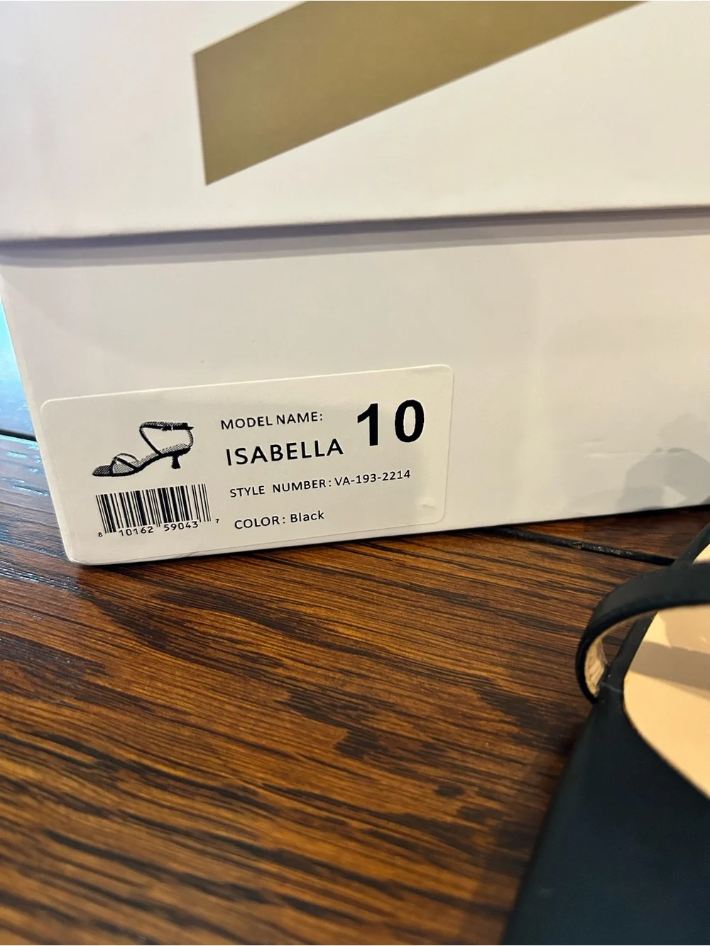 Vaila Isabella Black Strappy Mid Heel Sandals